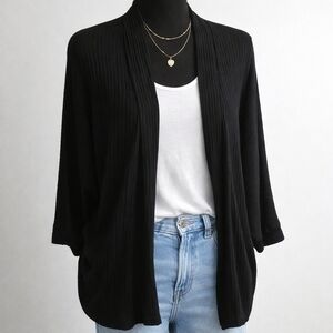 🔥Womens Plus| Ribbed Cardigan Sweater –C1